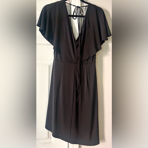 Cushnie for Target Size 2 black high low flutter sleeve tie-back mini dress. NWT - Picture 3 of 10